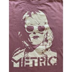 Metric Band T-Shirt Light Pink Size XL Graphic Tee